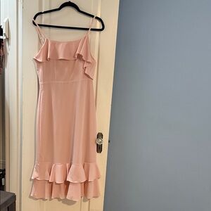 Sugarlips Blush Ruffle Midi Dress